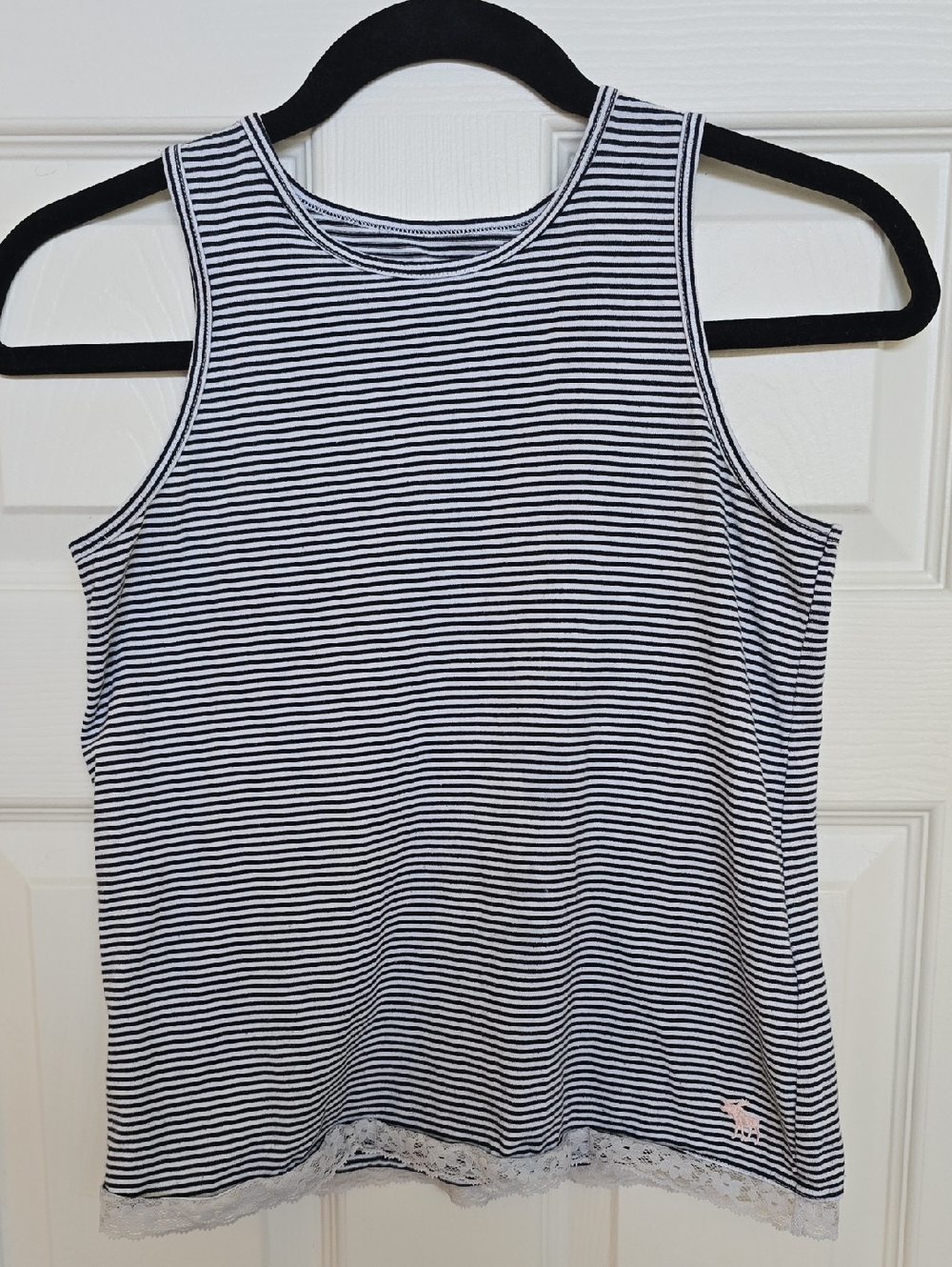 Girls Abercrombie kids Black and White Striped Tank